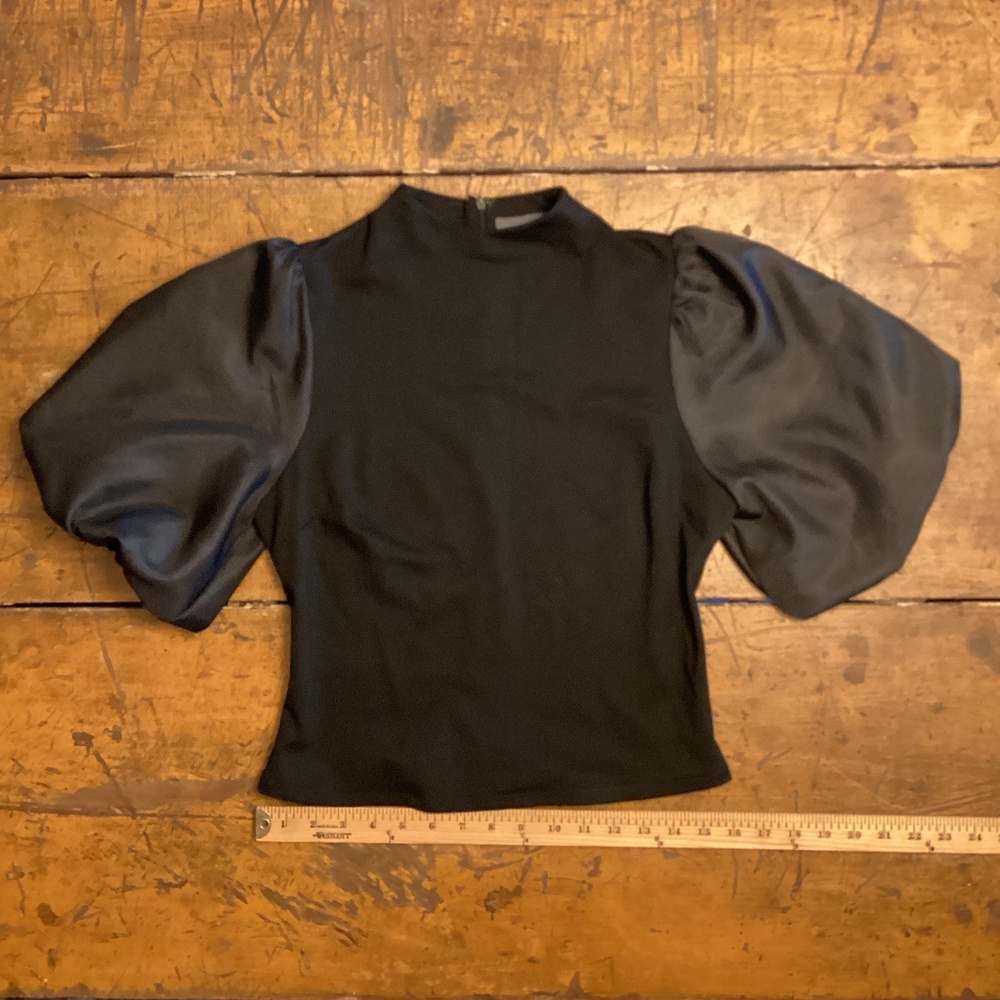 Anthropologie Sunday in Brooklyn Puff-Sleeve Ponte Top